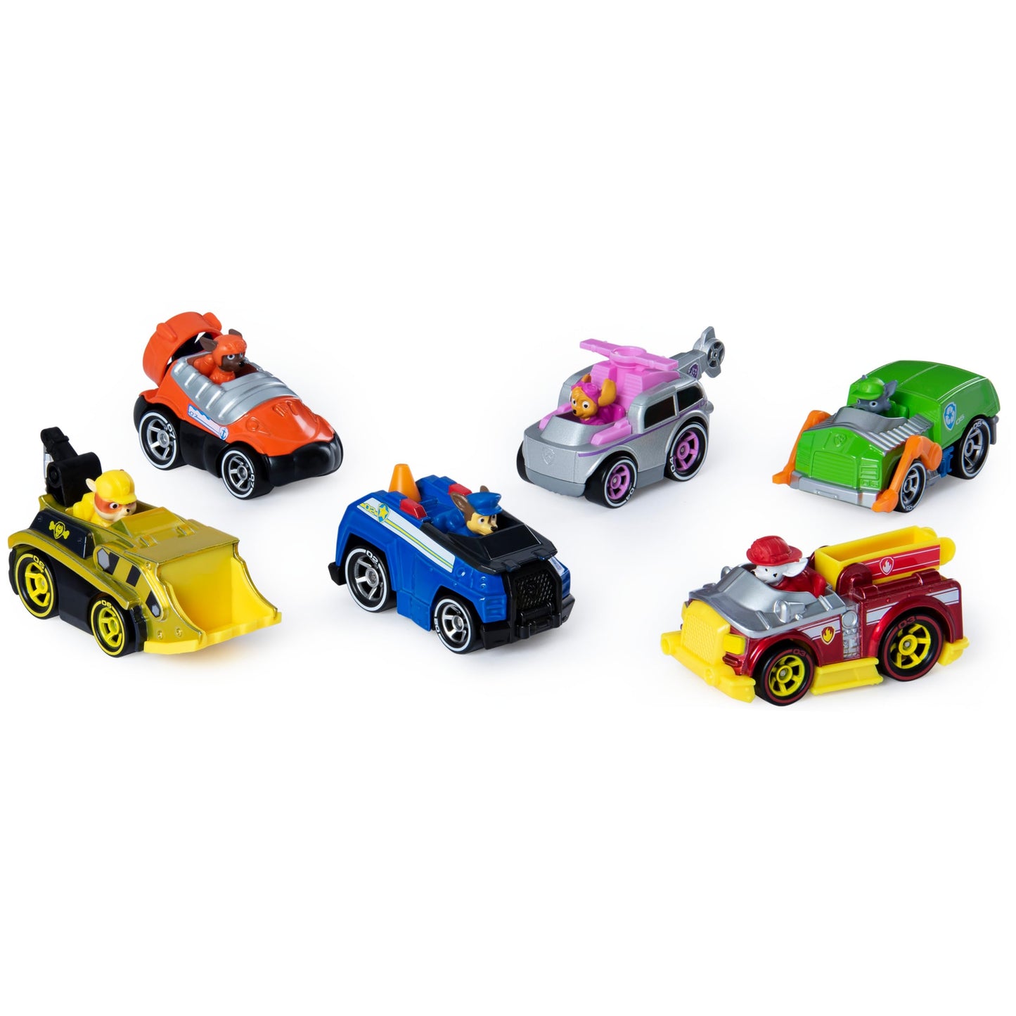 Paw Patrol, True Metal Classic Gift Pack of 6 Collectible Die-Cast Vehicles, 1:55 Scale