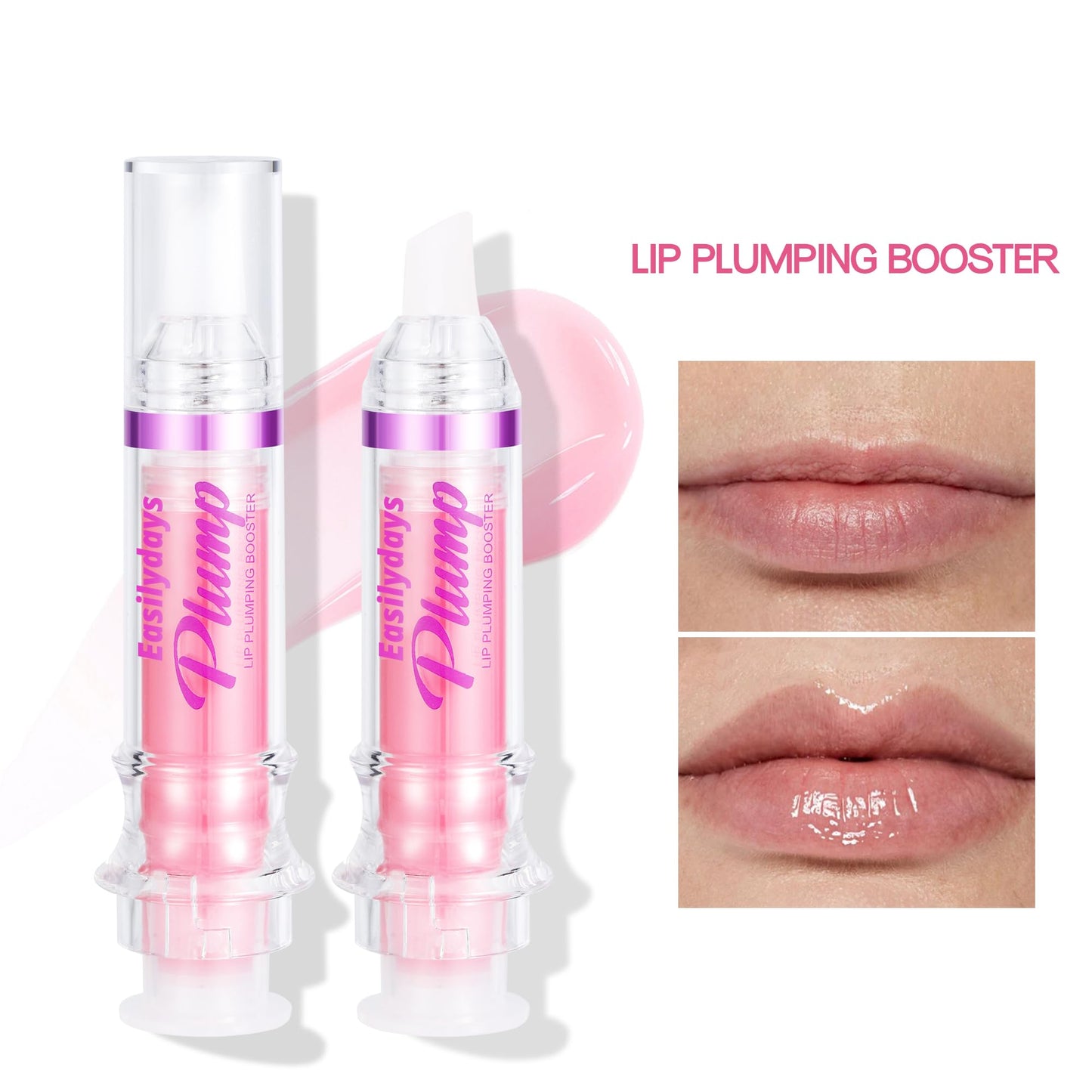 Easilydays Lip Plumper #02 – Spicy Lip Gloss & Lipstick, Hydrating, Volumizing, High-Shine Lip Glass for Plump Pout