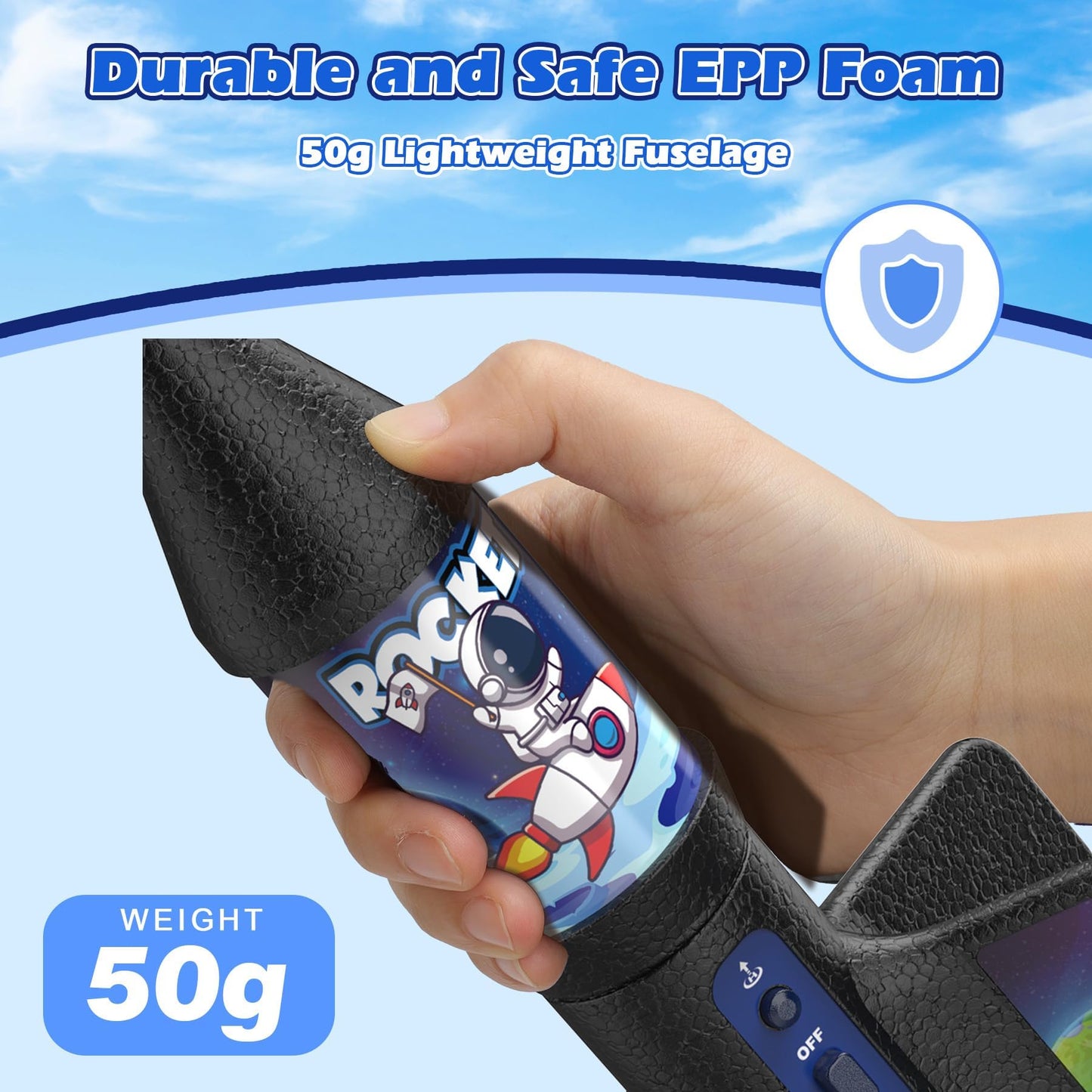 Demolike Rocket Launcher Toy,Self Launching Motorized Air Rocket with Parachute Launch Up to 200 Ft Model Rockets Outdoor Toys Gifts.