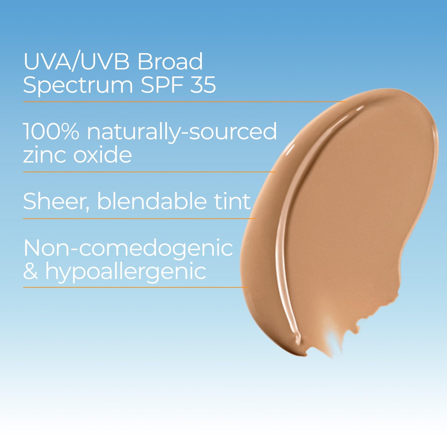 Eucerin Sun Tinted Mineral Face Sunscreen SPF 35 – Zinc Oxide Protection for Sensitive Skin, Non-Comedogenic Lotion, 1.7 Fl Oz