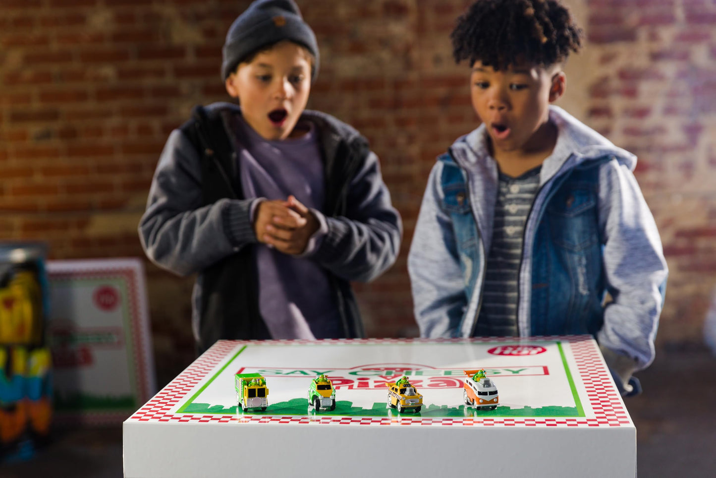 Teenage Mutant Ninja Turtles, 1:64th Diecast Shell Riders Set, Classic Styling, Leo, Raph, Donatello, and Mikey, Ages 3+