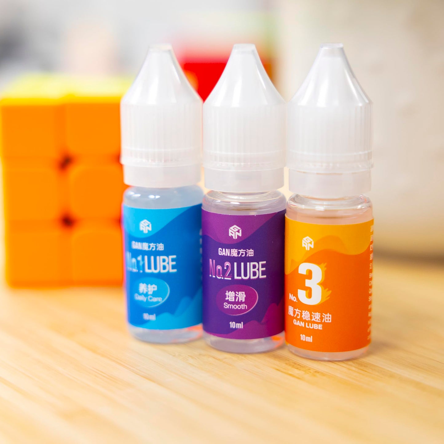 iYallow Speed Cube Lubricant - Rubic Cube Lube for High-Performance & Faster Turns - Set of 3 Daily Care, Smooth & GAN Lube - 10cc