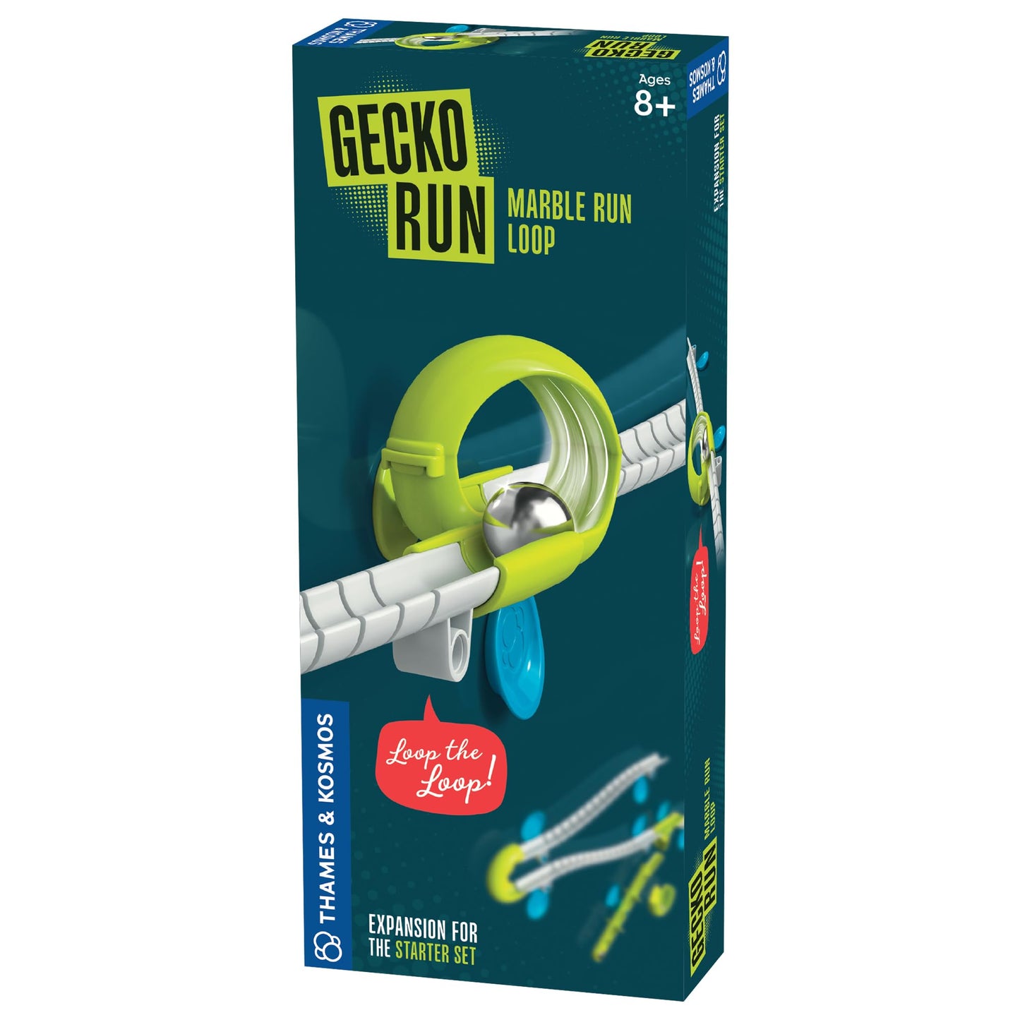 Gecko Run Marble Run Loop Expansion Pack – Extra Stunt for Vertical Starter Set | Fast, Mess-Free Setup with Nano-Adhesive Pads