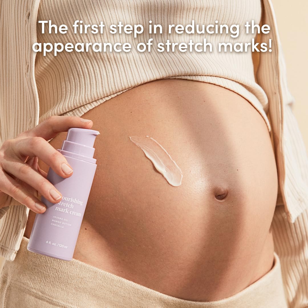 Evereden Nourishing Stretch Mark Cream, 4 fl.oz – Vegan, Clean Pregnancy & Postpartum Care, Prevents Stretch Marks, Rich in Vitamins & Minerals