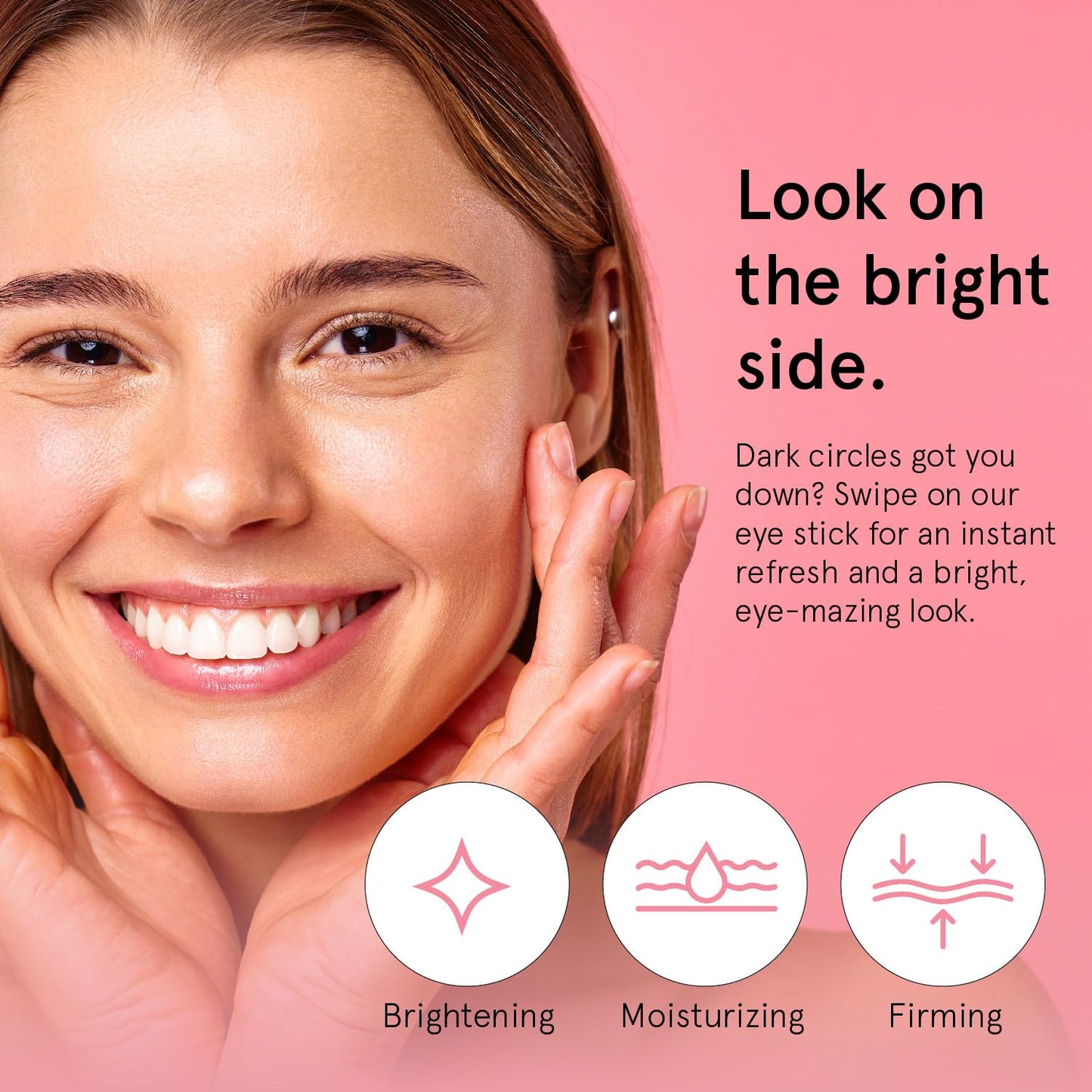 Grace & Stella Under Eye Brightener Balm Stick - Vegan Caffeine Eye Cream for Dark Circles, Puffiness & Wrinkles, Travel Size 0.13oz