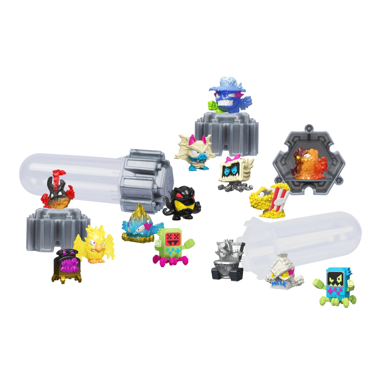 MRBEAST LAB Swarms Series 3 Hyper Fusion 14-Pack Micro Beasts with Stickers & Fusion Caps to Build Your Own Milk Bones