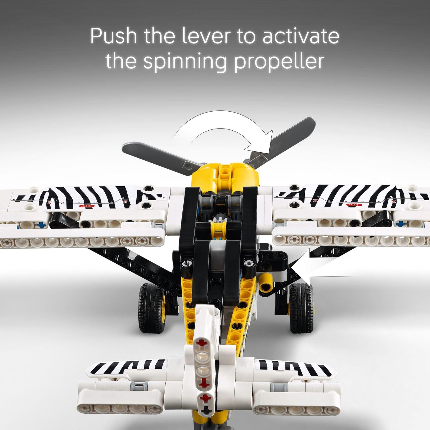 LEGO Technic Bush Plane 42198 Buildable Airplane Toy with Spinning Propeller & 4-Cylinder Engine, Model Plane Gift for Kids Ages 8+
