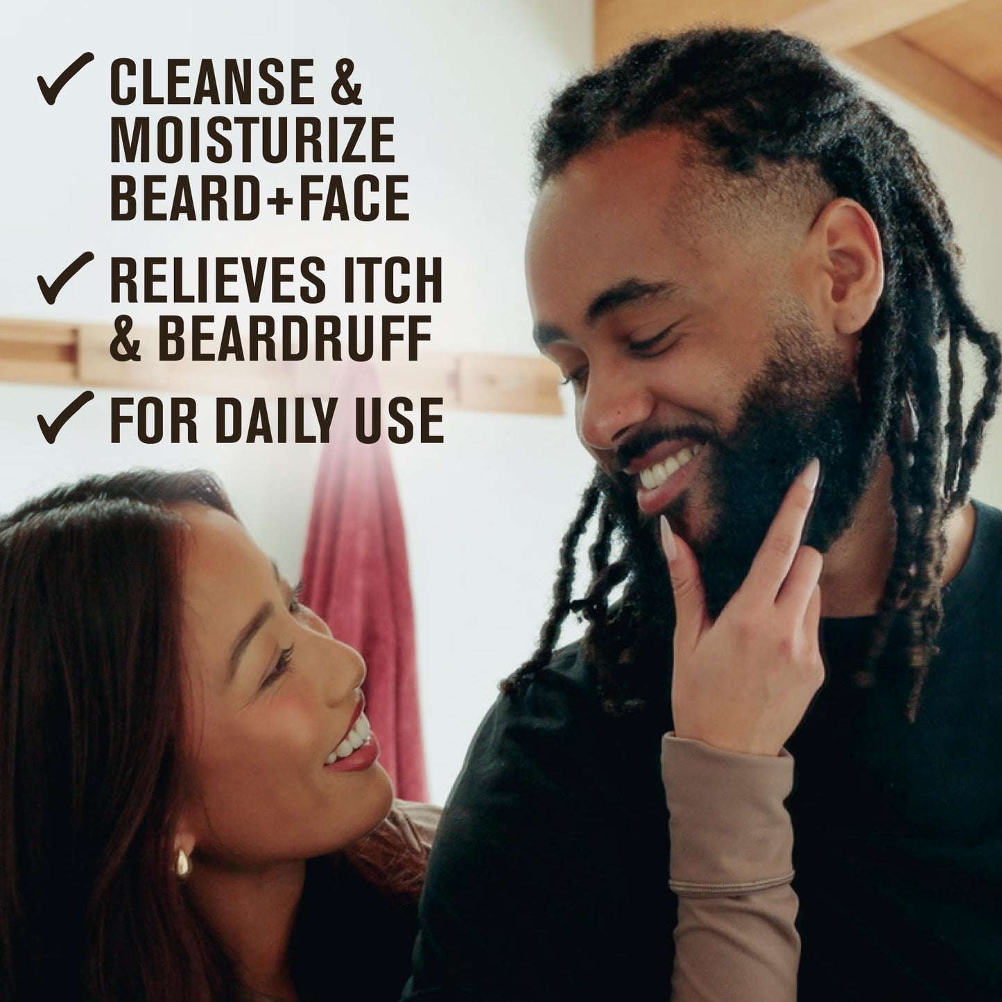 Every Man Jack Men's Beard + Face Wash & Lotion Set - Subtle Sandalwood Scent - Naturally Cleanse and Condition Your Beard & Skin