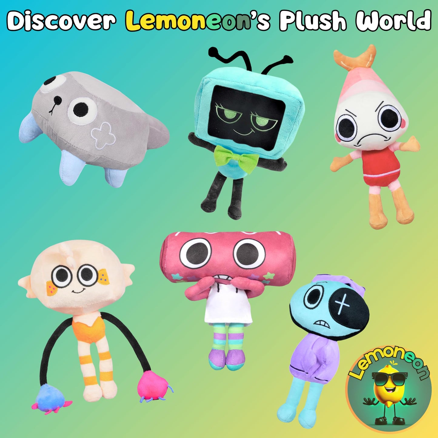 Lemoneon Dandy's World Plush 10" Pebble Plush Stuffed Figure Pillow for Video Game Fans Room Decor