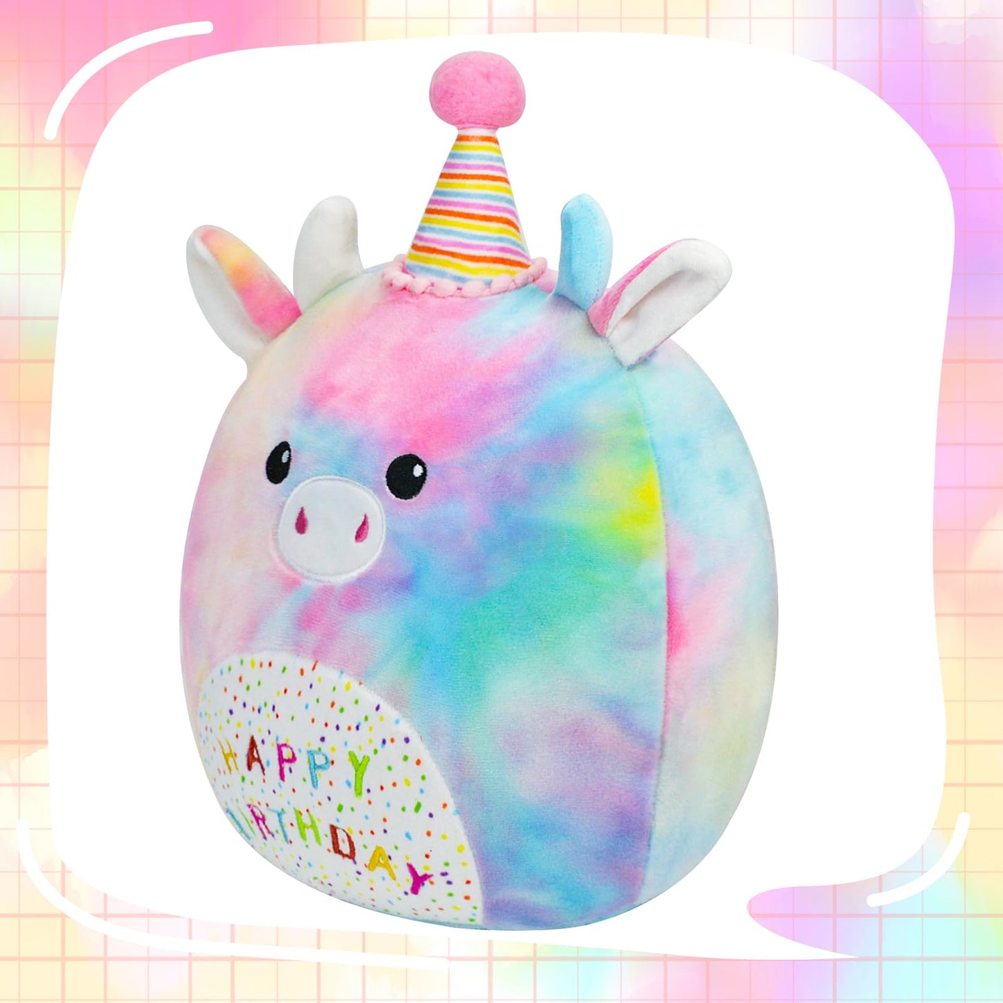 AWNOGKUE 12" Cow Stuffed Animal Plush Toy – Soft Unicorn Rainbow Plushie Pillow for Kids, Toddlers, Girls & Boys, Birthday Gift & Room Decor