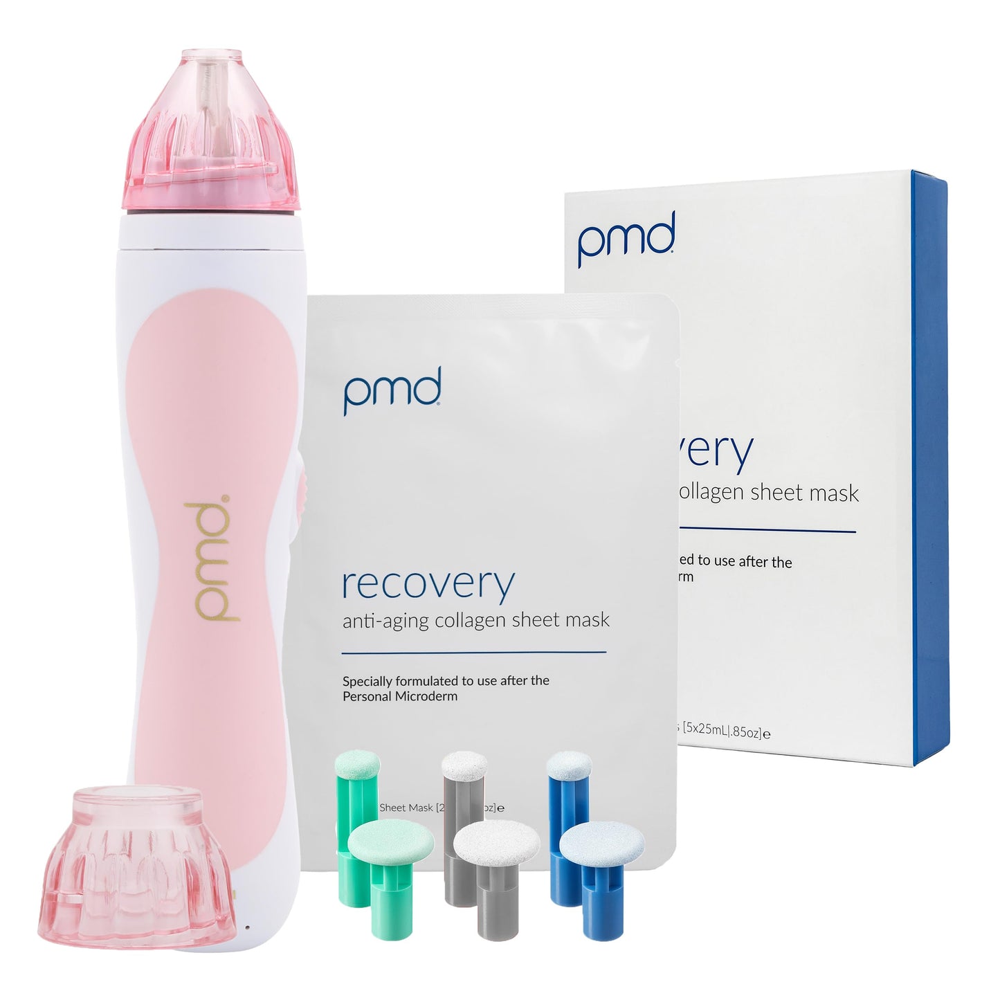 PMD Personal Microderm Classic – At-Home Microdermabrasion Kit for Face & Body, Exfoliator Tool with Recovery Mask & Blush