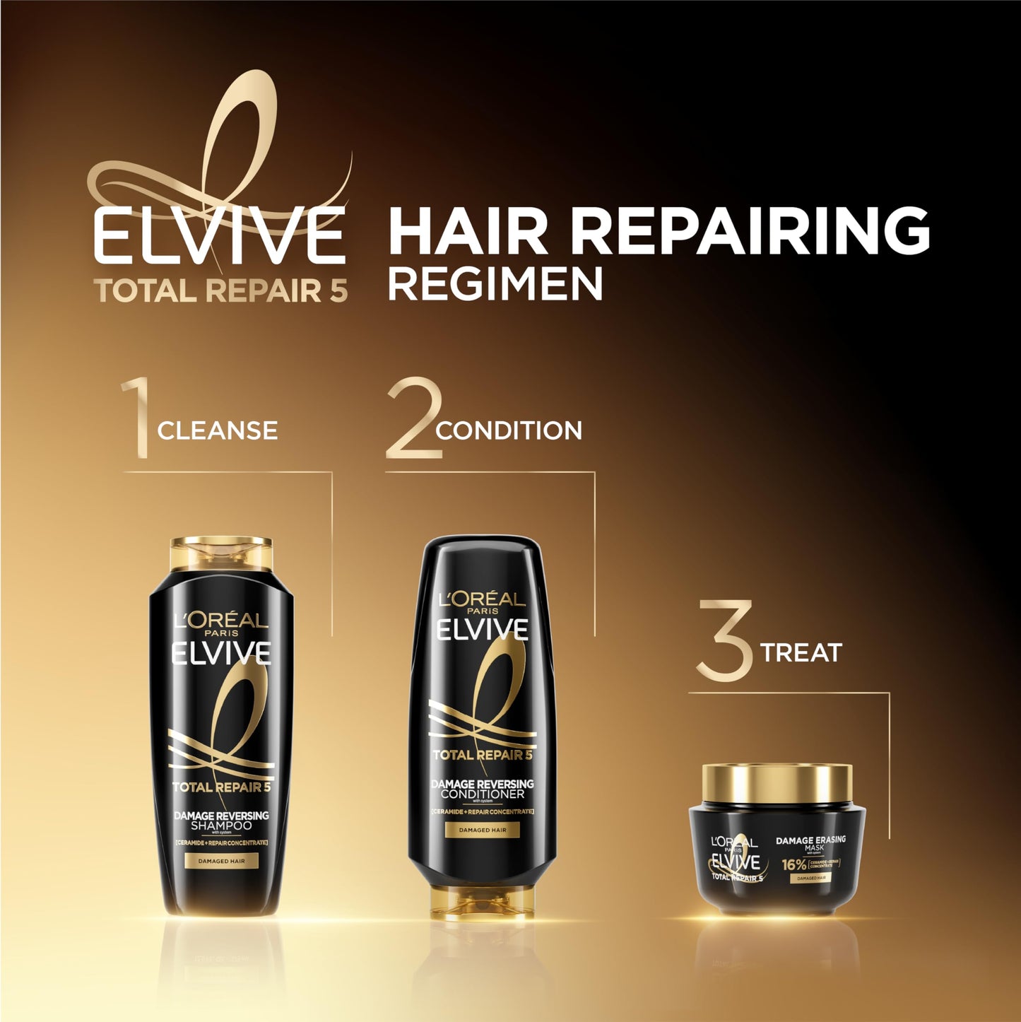 L'Oreal Paris Elvive Total Repair 5 Damage-Erasing Balm with Almond and Protein, 8.5 Ounce (Packaging May Vary)