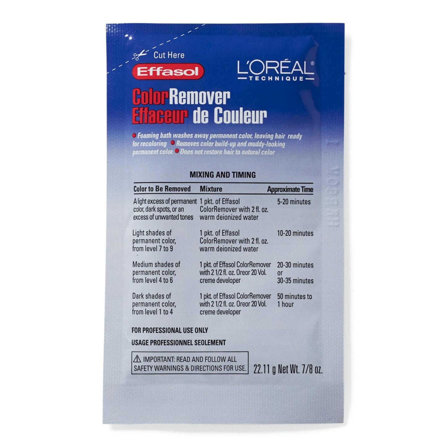 L'OREAL TECHNIQUE Quick Blue Hair Lightener Powder – Extra Strength, No Drip Formula, Lifts Up to 7 Levels, Single Use, 0.8 Oz