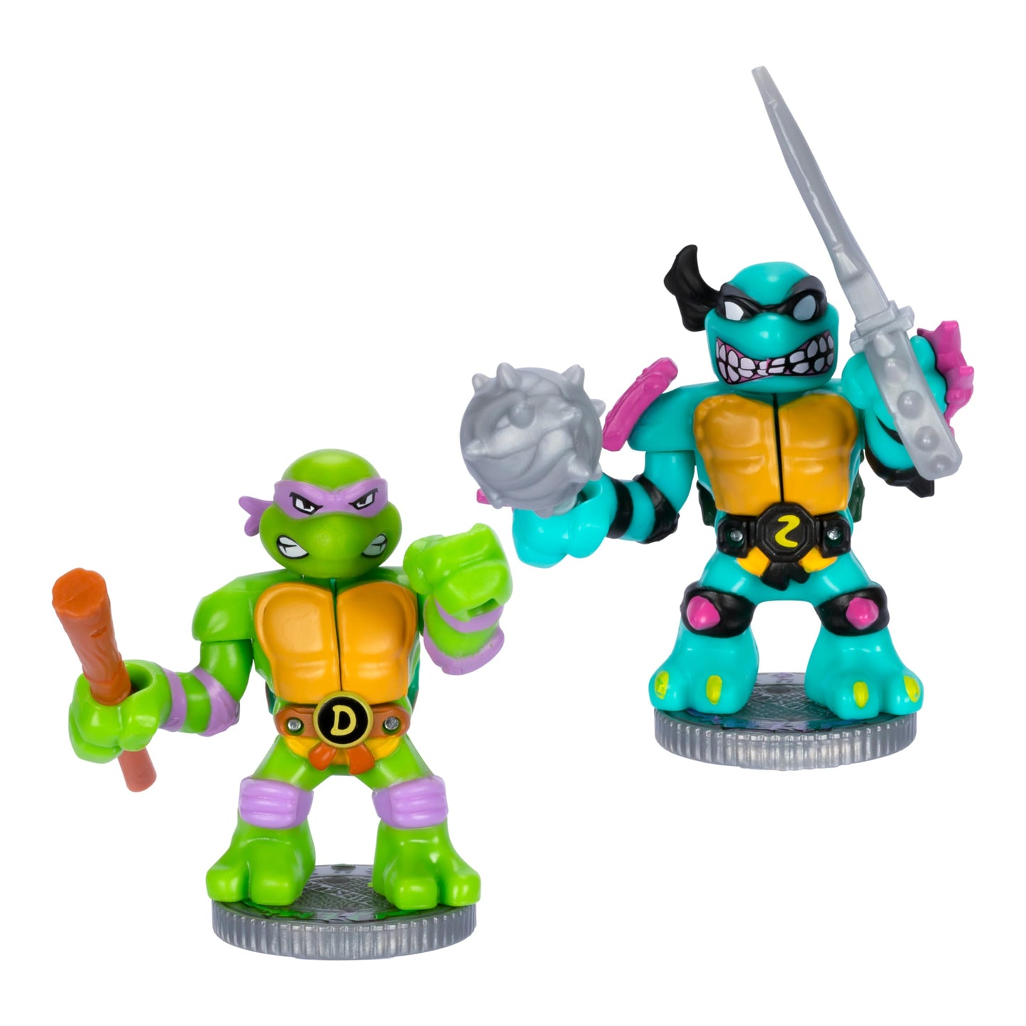 Legends of Akedo TMNT Versus Pack - Donnie vs Slash Mini Battling Figures with 2 Exclusive Battle Controllers, Ready Fight Split Strike