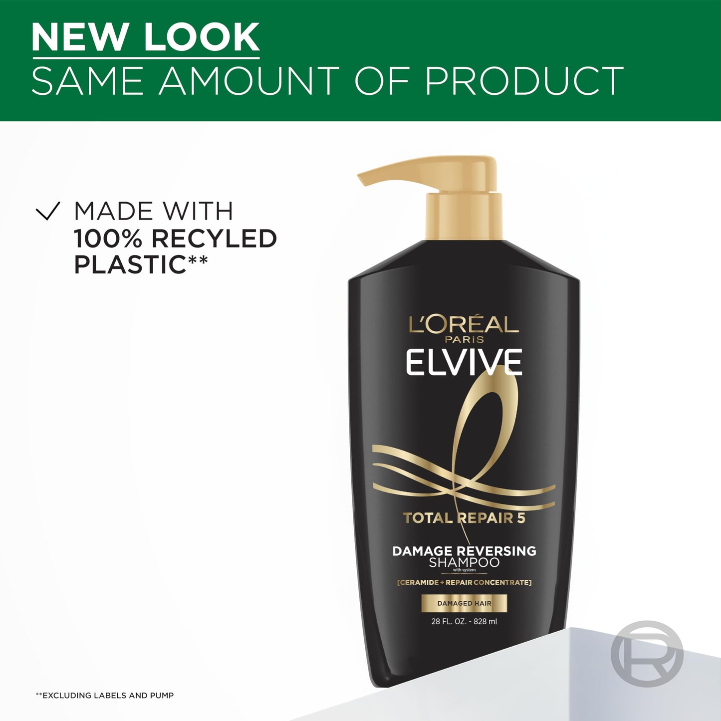 L'Oreal Paris Elvive Total Repair 5 Repairing Shampoo and Conditioner for Damaged Hair, 28 Ounce (Set of 2)(Packaging May Vary)
