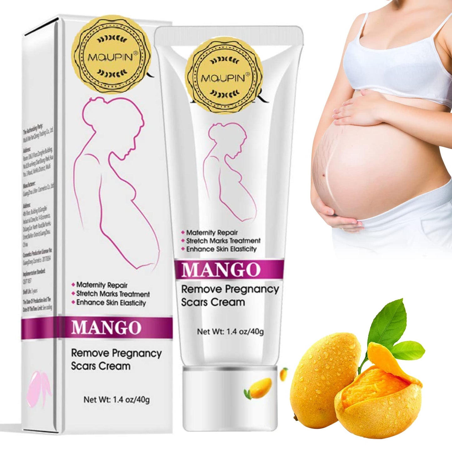 RtopR Mango Stretch Marks and Scar Cream -Stretch Marks and Scar Removal Cream for Pregnancy - Best Body Moisturizer-40g