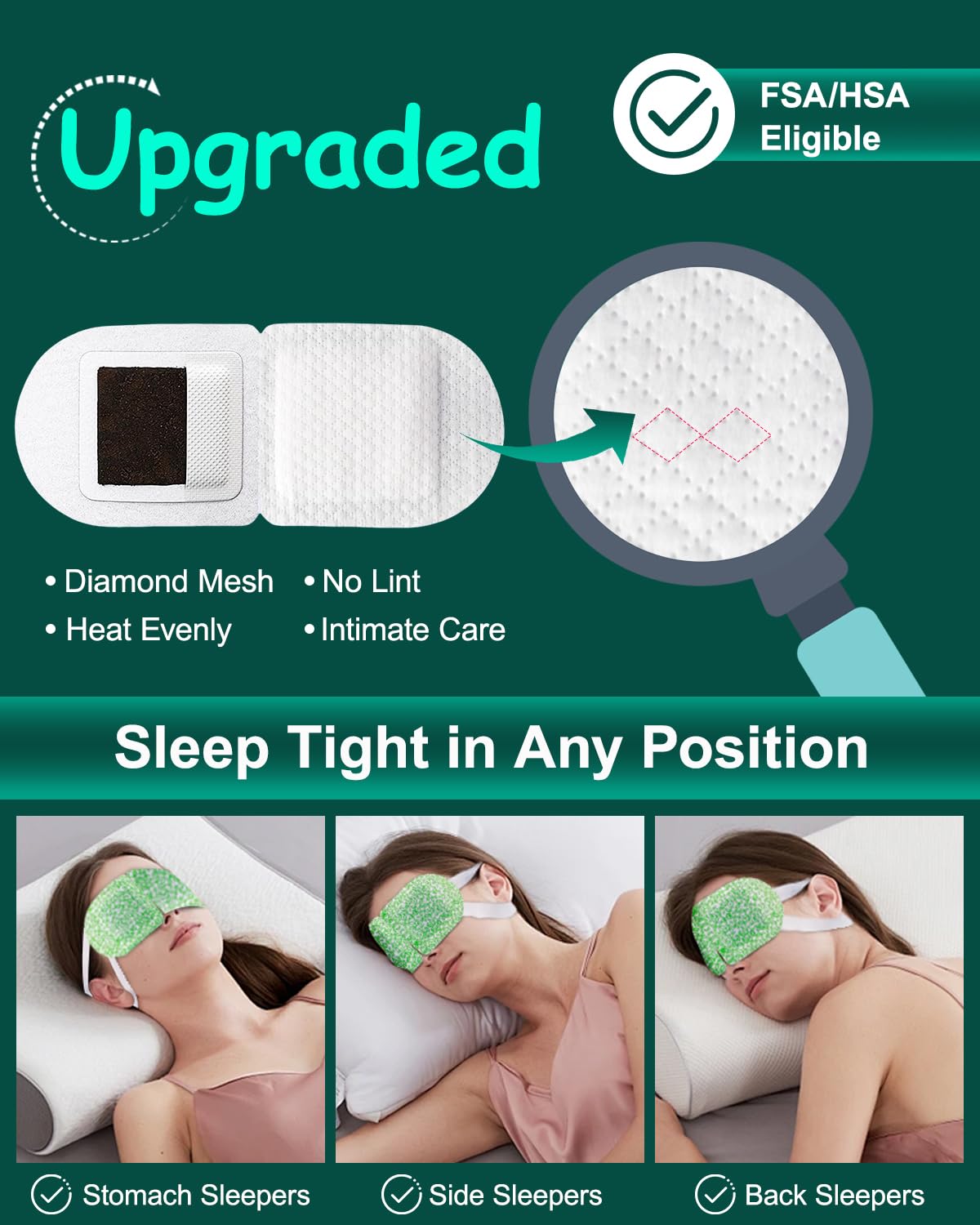 16 Pack Steam Eye Masks for Dry Eyes โ Self-Heating Warm Compress for Fatigue & Puffiness Relief, Disposable Spa Eye Masks for Travel & Relaxation, Unscented