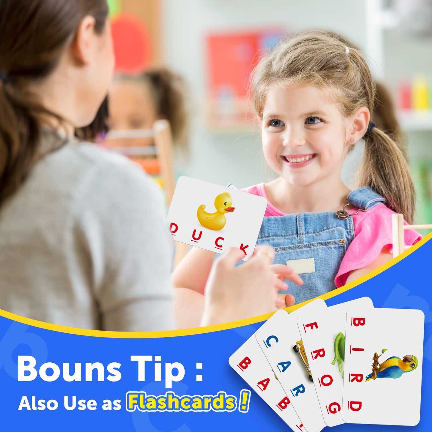 LIWIN LET'S GO! Educational Matching Letter Game for Kids 3-8 – Fun Learning Toy, Birthday Gift for Boys & Girls, Blue