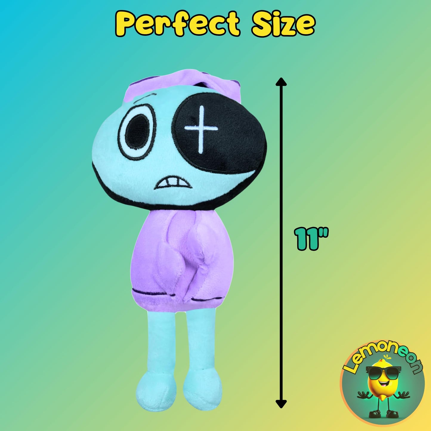 Lemoneon Dandy's World Plush 11" Astro Plush Stuffed Figure Pillow for Video Game Fans Room Decor with a Sticker Set