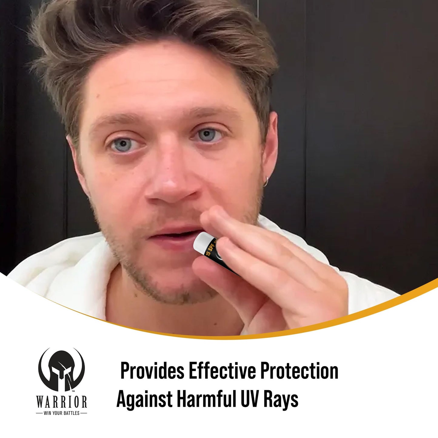 Warrior SPF 15 Unscented Lip Balm โ Purified Beeswax Chapstick, UV & Weather Protection, Military-Grade Lip Sunscreen 0.15 oz