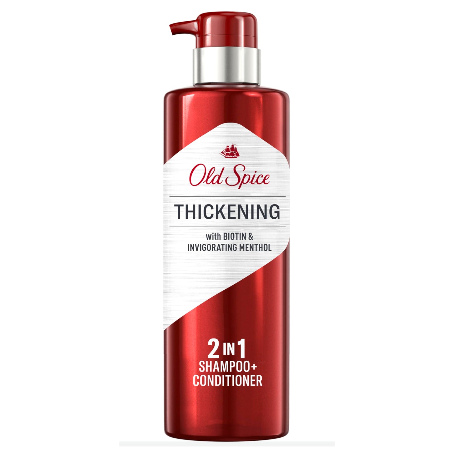 Old Spice Thickening 2-in-1 Men's Shampoo and Conditioner with Biotin and Invigorating Menthol, 17.9 oz