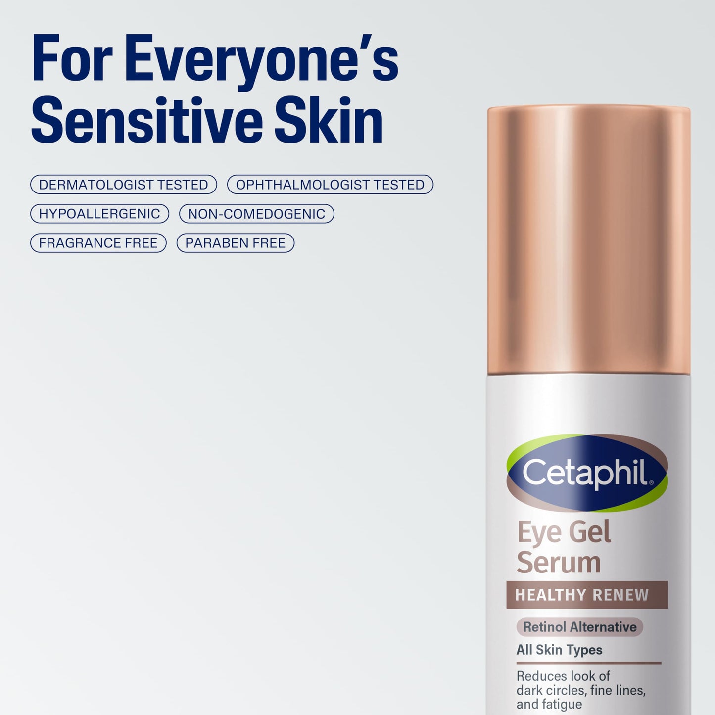 Cetaphil Healthy Renew Eye Gel Serum 0.5oz – 24Hr Hydrating Anti-Aging Cream, Reduces Dark Circles & Wrinkles, Retinol Alternative