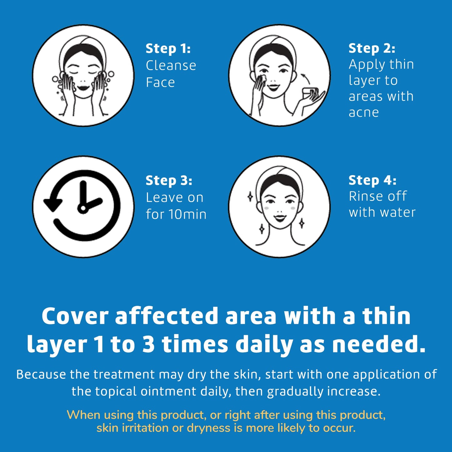 De La Cruz Sulfur Ointment 5.5oz – Cystic & Hormonal Acne Spot Treatment Mask for Face & Body, Clears Pimples in 10 Min Daily