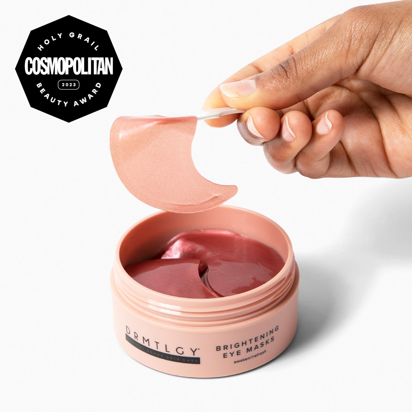 DRMTLGY Brightening Eye Masks (30 Pairs) - Caffeine Eye Masks for Dark Circles and Puffiness with Hyaluronic Acid, Eye Patches for Puffy Eyes