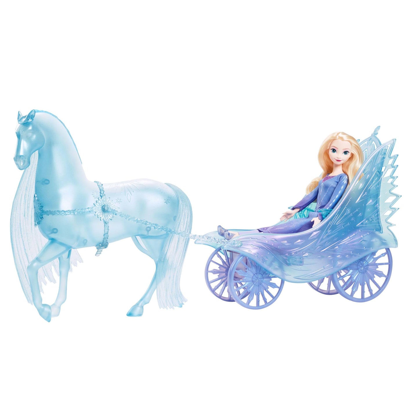 Mattel Disney Frozen Elsa Fashion Doll with Removable Dress & Shoes, Nokk Figure & Adventure Carriage Playset, Inspired by Frozen: Winter Festival