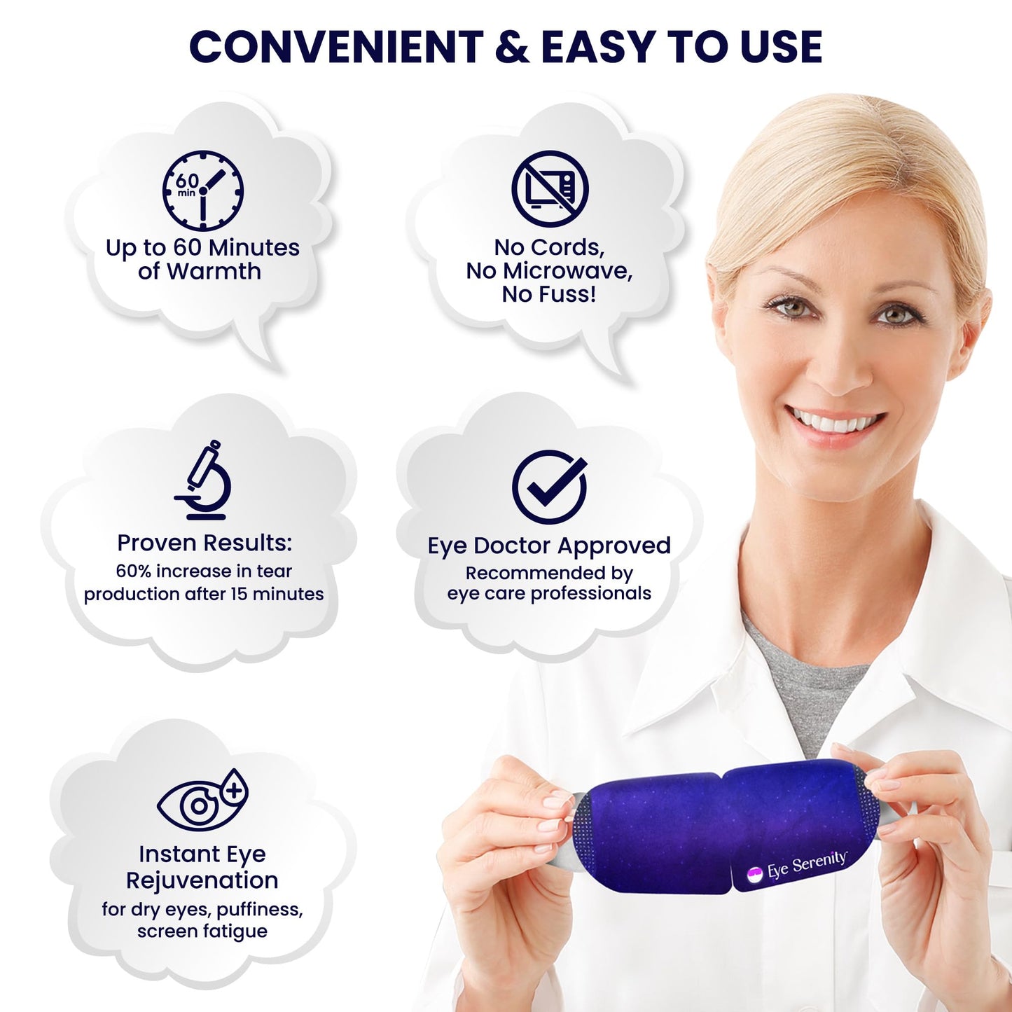 Steam Eye Mask Self-Heating Warm Compress for Dry Eye, Fast Relief for Stye, Puffy Sensitive Eyes - Moist Heat Mask for Sleep, 15 Pack