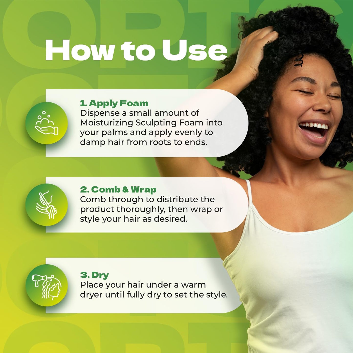 Bronner Bros Tropical Roots Sculpting Foam with Vitamin E & B5 – Hydrating Guava & Pomegranate Formula for Long-Lasting Hold & Definition, 8.5oz