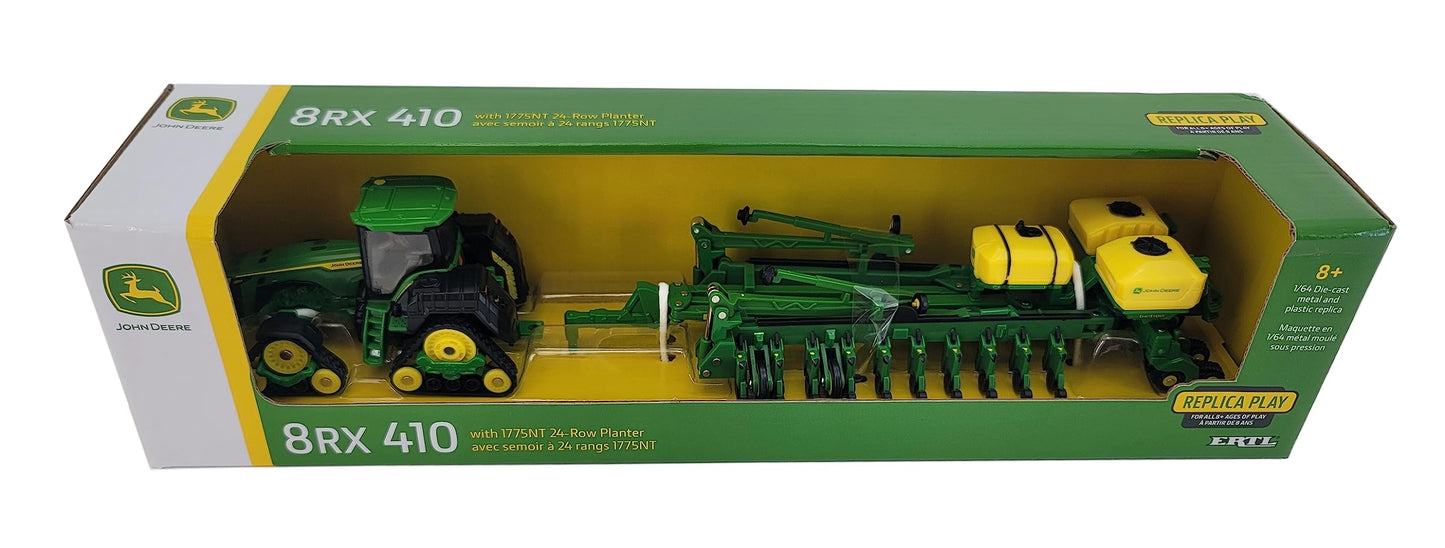John Deere 1/64 8RX 410 w/ 1775NT 24-Row Planter Toy - LP82766