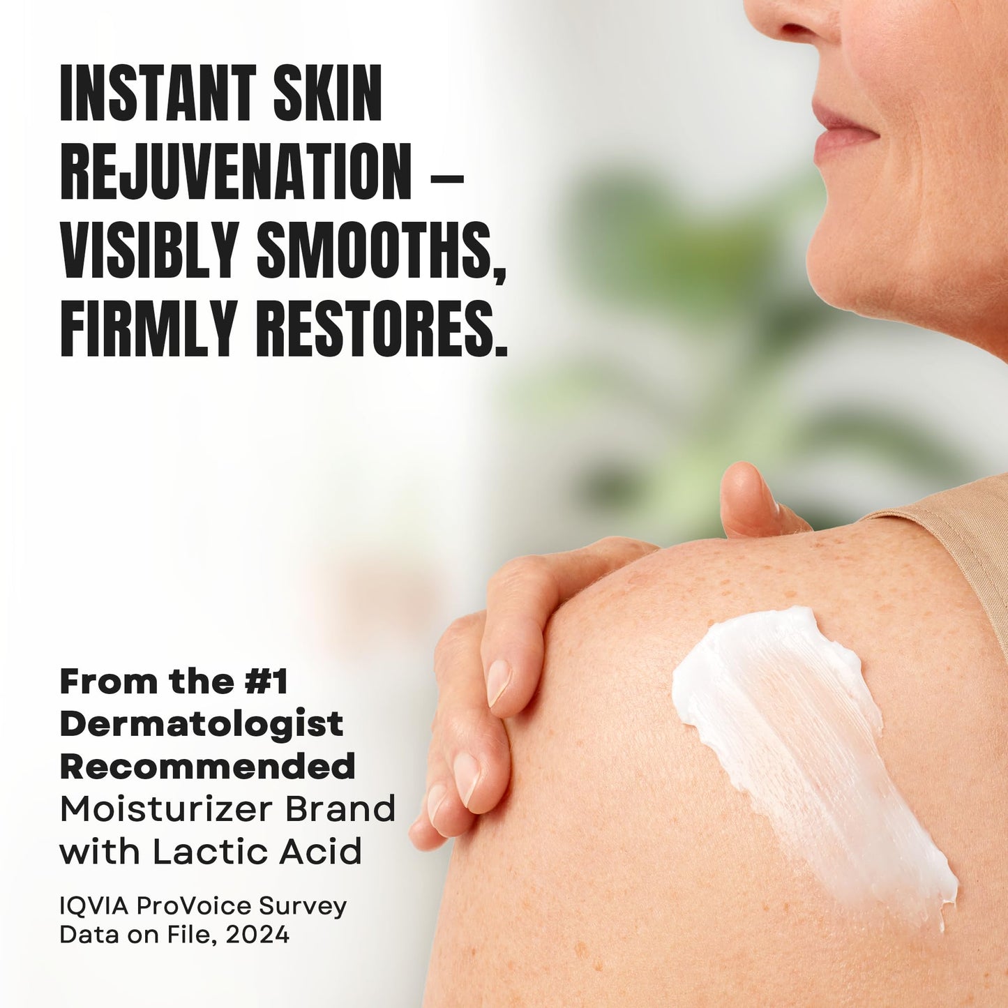 AmLactin Crepe Firming Cream - 12 oz Body Cream with 15% Lactic Acid - Exfoliator and Moisturizer for Crepey, Dry Skin (Packaging May Vary)