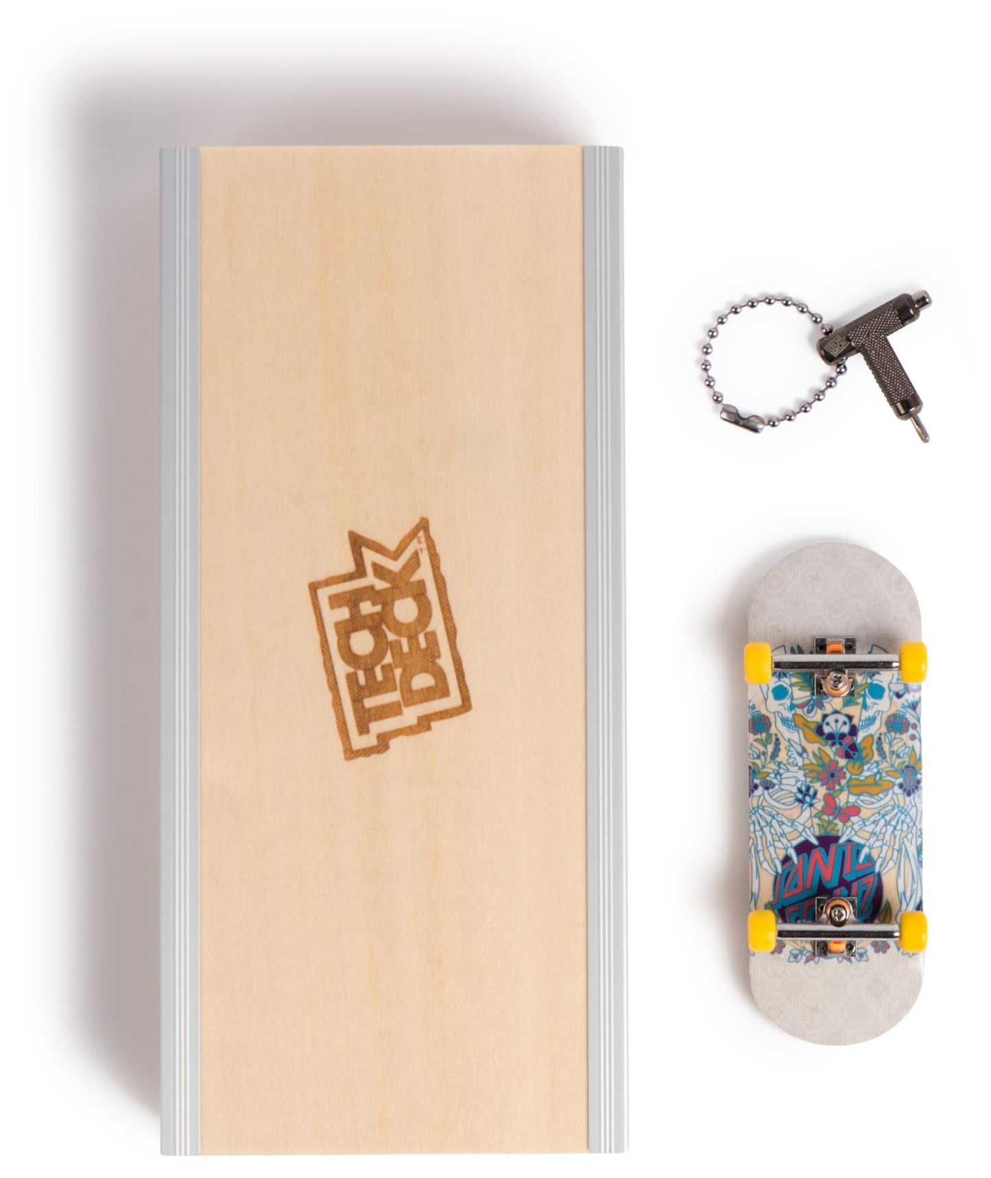 TECH DECK, Santa Cruz Pro Series Finger Board with Storage Display, Built for Pros; Authentic Mini Skateboards, Kids Toys for Ages 6 and up