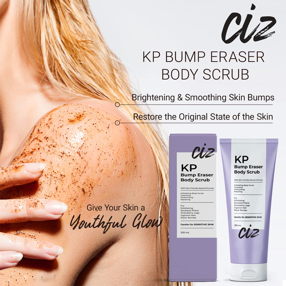 BellamiLuxx KP Bump Eraser Body Scrub – Exfoliates Keratosis Pilaris & Strawberry Skin, Smooths Rough, Bumpy, Dry Skin, Reduces Ingrown Hairs