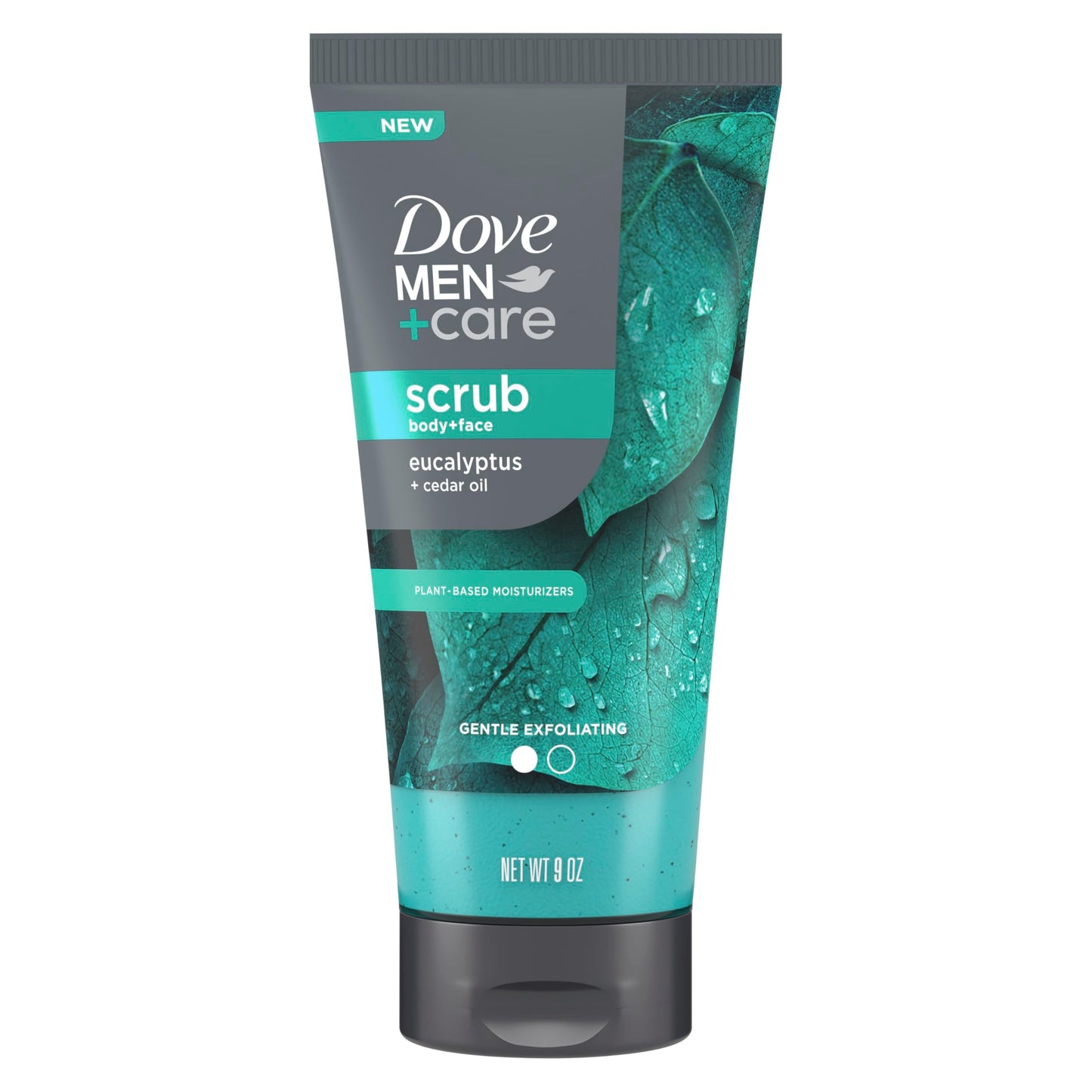 Dove Men+Care Eucalyptus Body & Face Scrub – Deeply Exfoliating, Hydrating & Nourishing, 100% Gentle, No Sulfates or Parabens, 9 oz