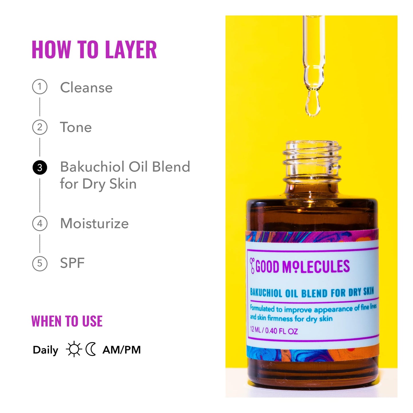 Good Molecules Bakuchiol Face Oil for Dry Skin – Ultra Hydrating with Rosehip, Boosts Collagen, Natural Moisturizing Oil