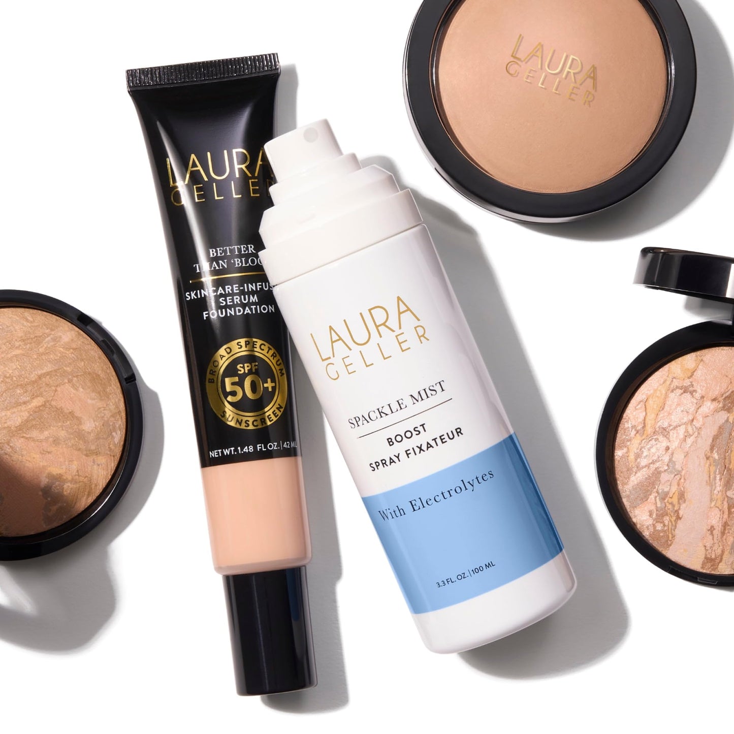 LAURA GELLER New York Spackle Mist Boost Setting Spray – Long-Lasting, Dewy Finish, Electrolytes & Blue Light Protection