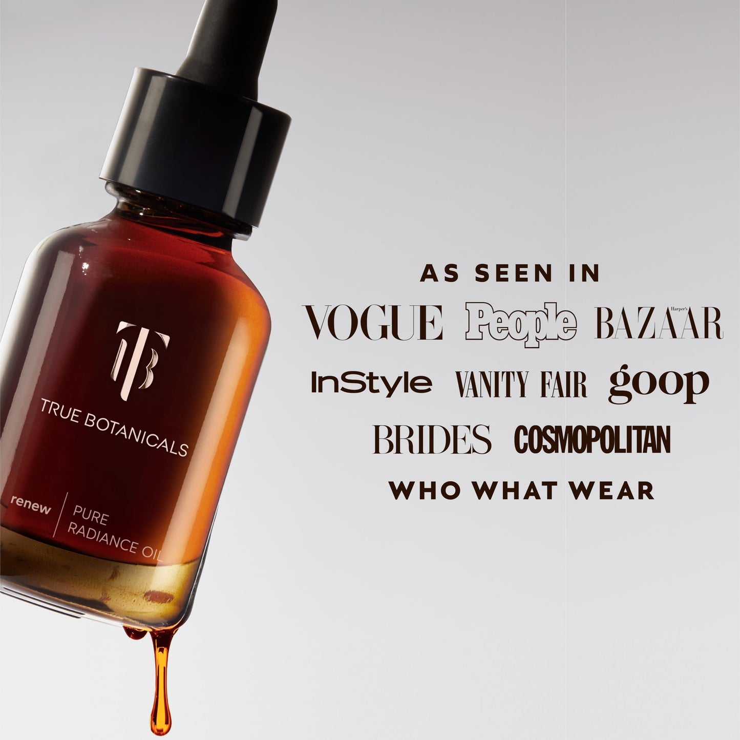 True Botanicals Renew Pure Radiance Face Oil – Anti-Aging, Fine Lines & Wrinkles, All Skin Types, Algae Extract, Vegan, 1 fl oz