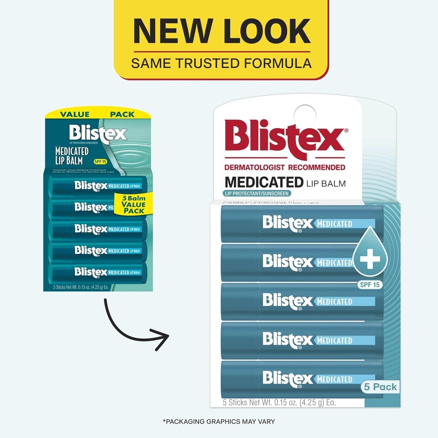 Blistex Medicated Lip Balm, 0.15oz – Hydrating, SPF 15, Prevents Dryness & Chapping, Moisture Seal, Easy Glide, 1 Pack