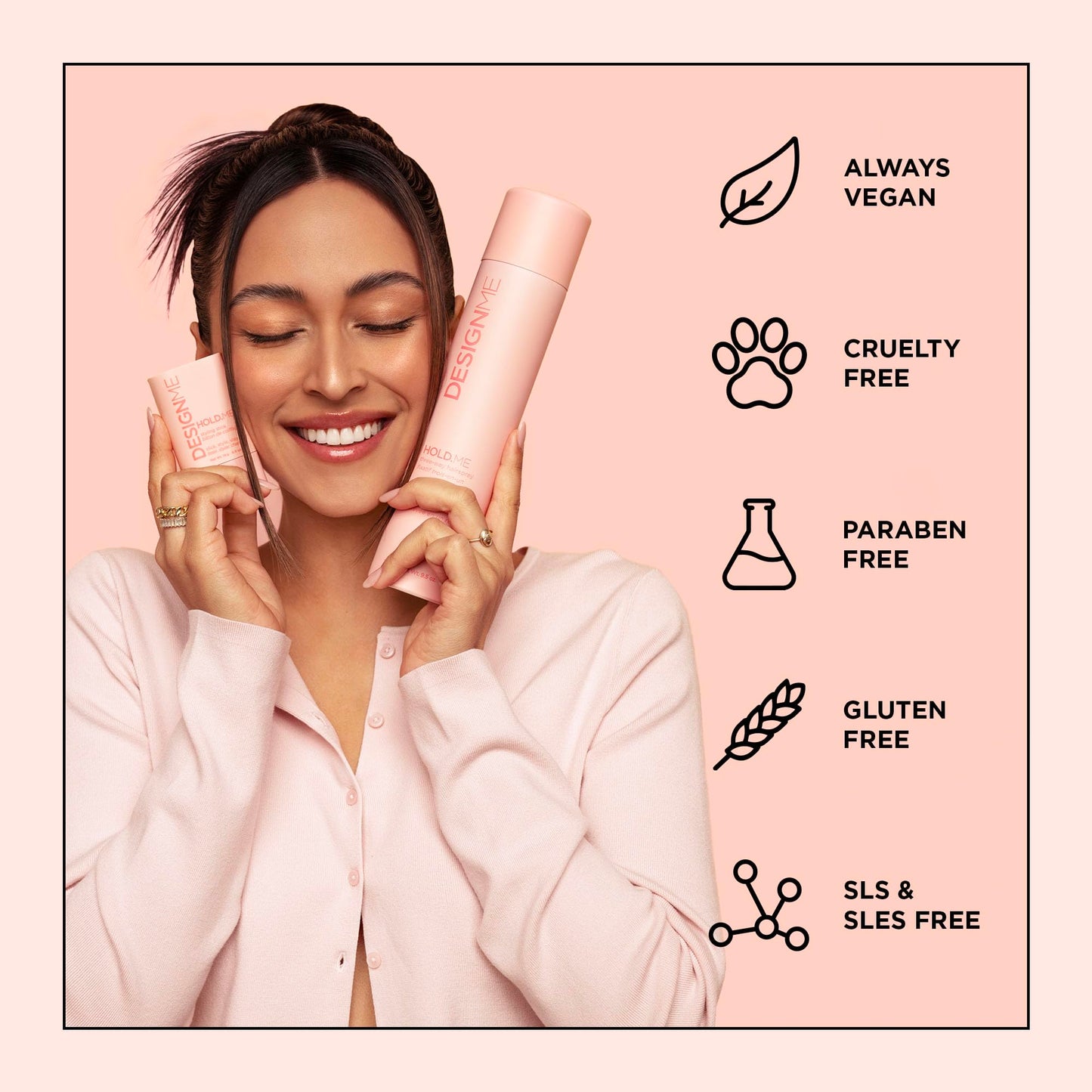 Design.Me HOLD.ME Styling Stick | Vegan Hair Wax Stick for Women | Controls Frizz, Tame Flyaways & Smooths Hair | With Long-Lasting Hold