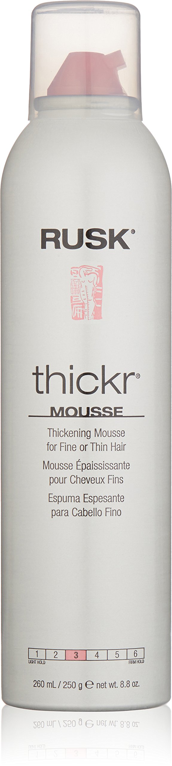 RUSK Designer Collection Thicker Thickening Mousse | Volumizing Foam for Fine or Thin Hair | Adds Body, Texture & Flexible Hold | 8.8 Oz