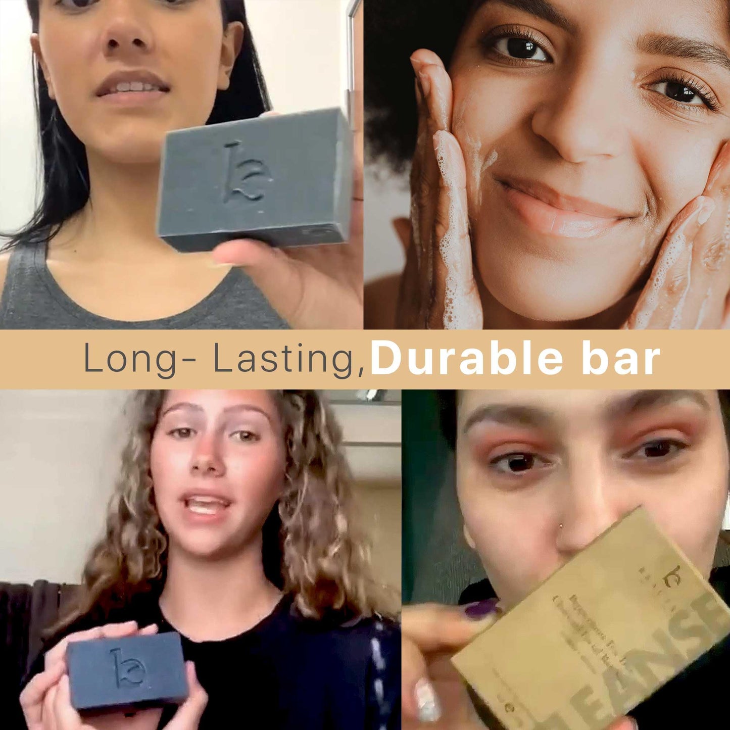 Peppermint Tea Tree Charcoal Facial Soap Bar – Natural, Organic, USA Made for Acne, Eczema, Psoriasis, Oily & Sensitive Skin