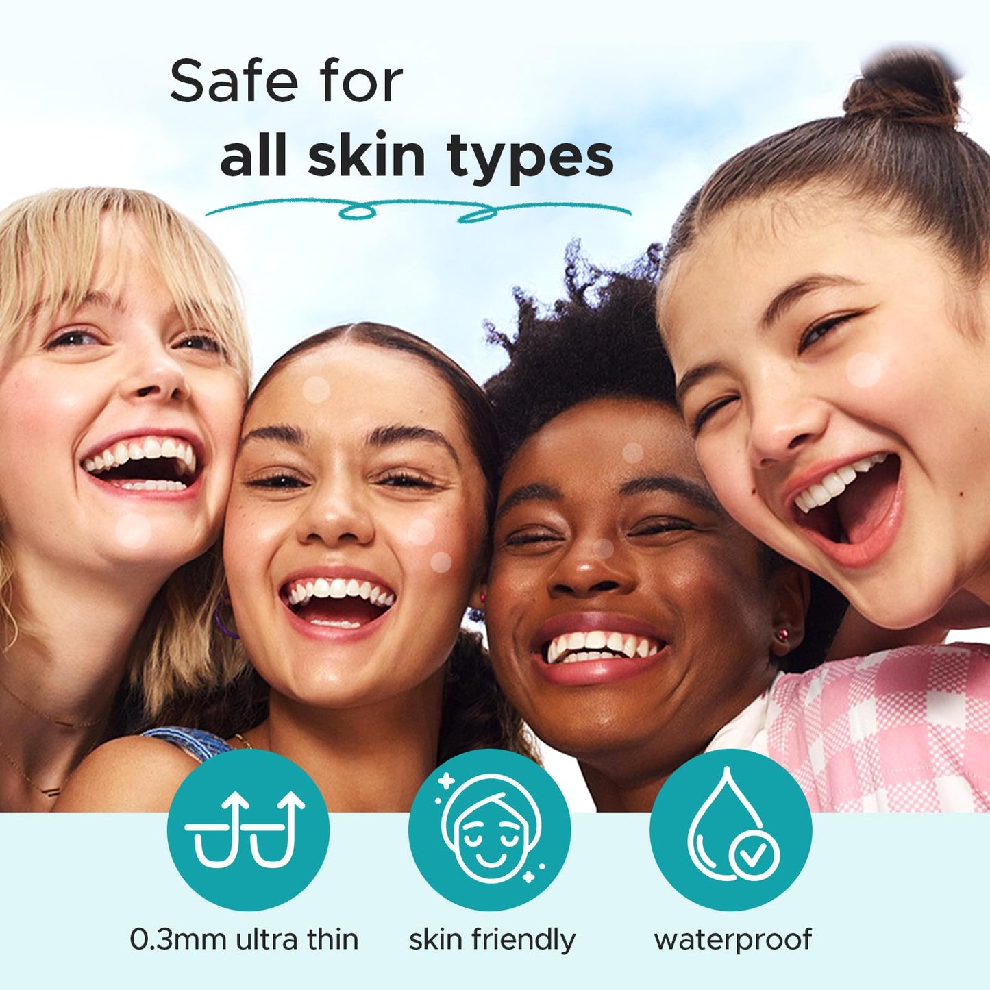 Pimple Patch Acne Cover, 4 Sizes 140 Hydrocolloid Invisible Patches with Tea Tree & Calendula Oil for Face Zits & Acne Spots