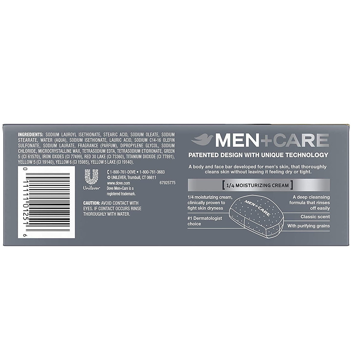 Dove Men+Care Deep Clean Moisturizing Bar Soap for Men, 3.75 oz, 10 Bars – Washes Away Bacteria & Nourishes Skin