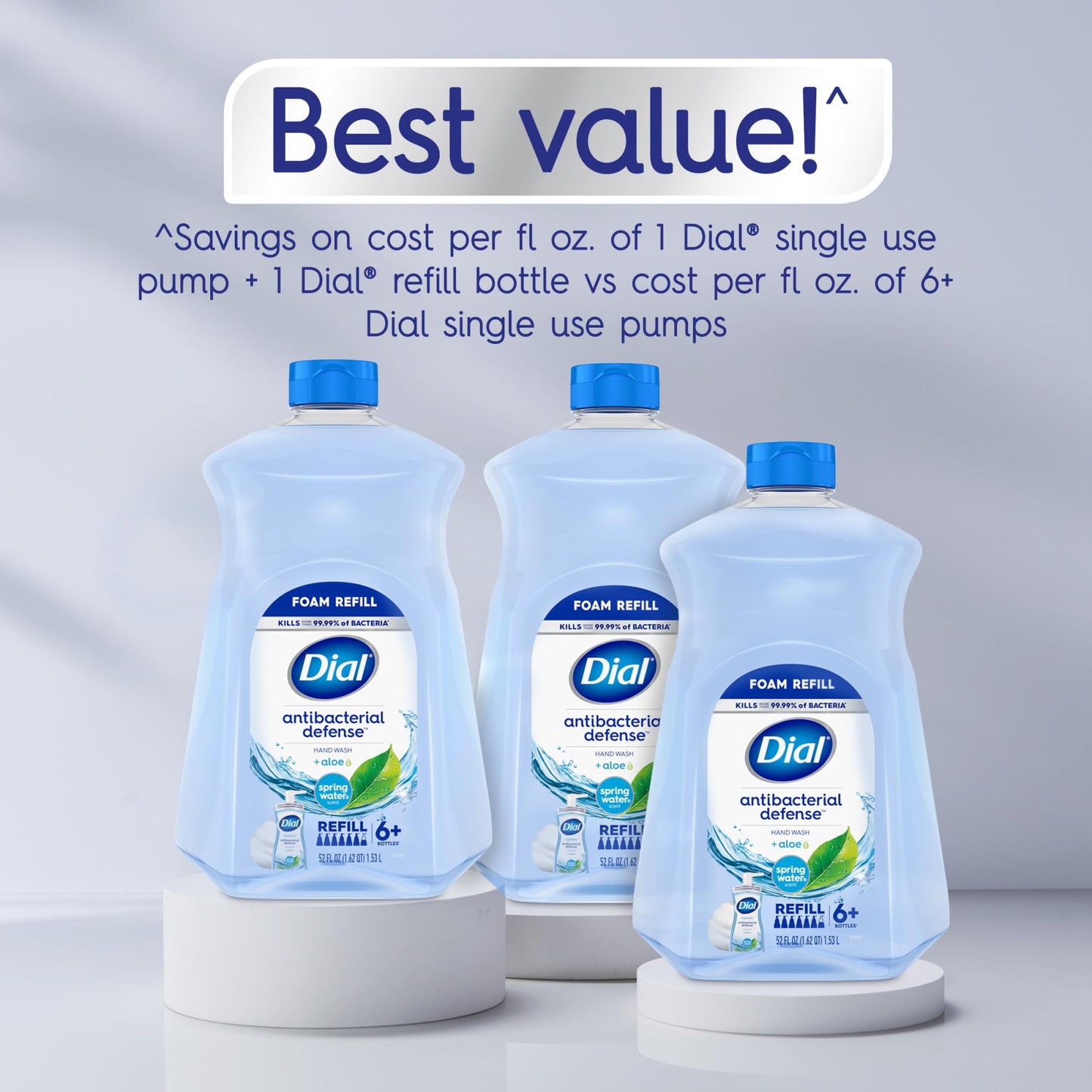 Dial Antibacterial Foaming Hand Soap Refill, Spring Water, 52 fl oz (Pack of 1)