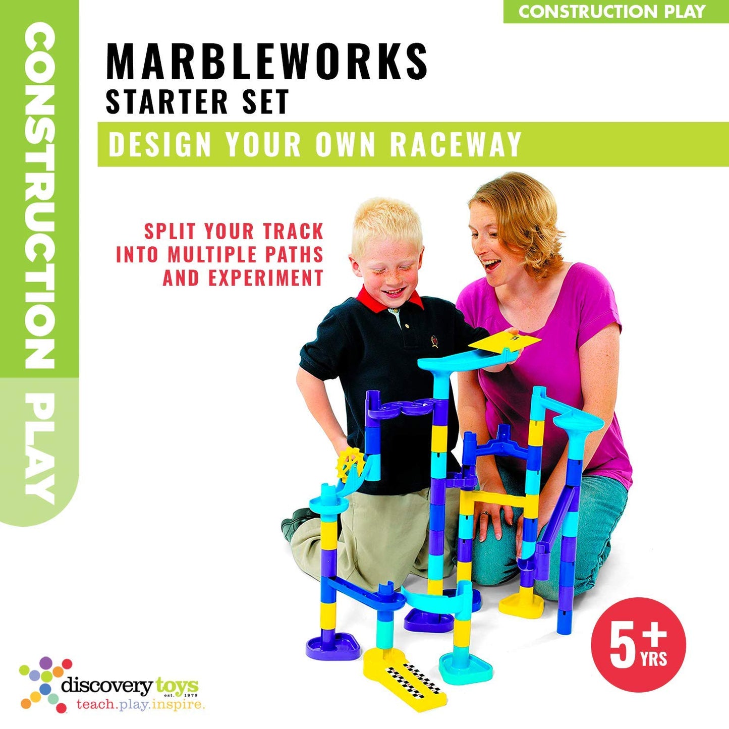 Discovery Toys MARBLEWORKS Marble Run Starter Set β STEM Educational Building Blocks for Kids 5+ | Hands-On Learning & Skill Development