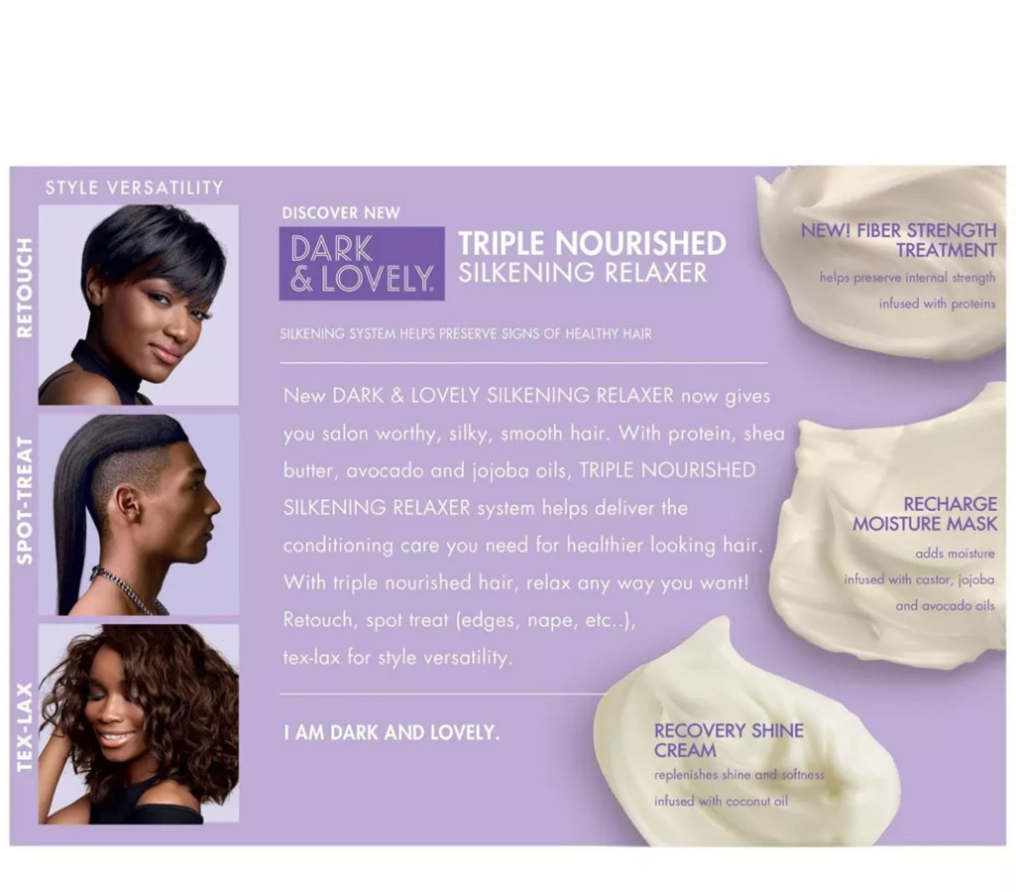 SoftSheen-Carson Dark and Lovely Triple Nourished Silkening Relaxer No-Lye Regular Strength with Shea Butter, Jojoba and Avocado Oils, Regular