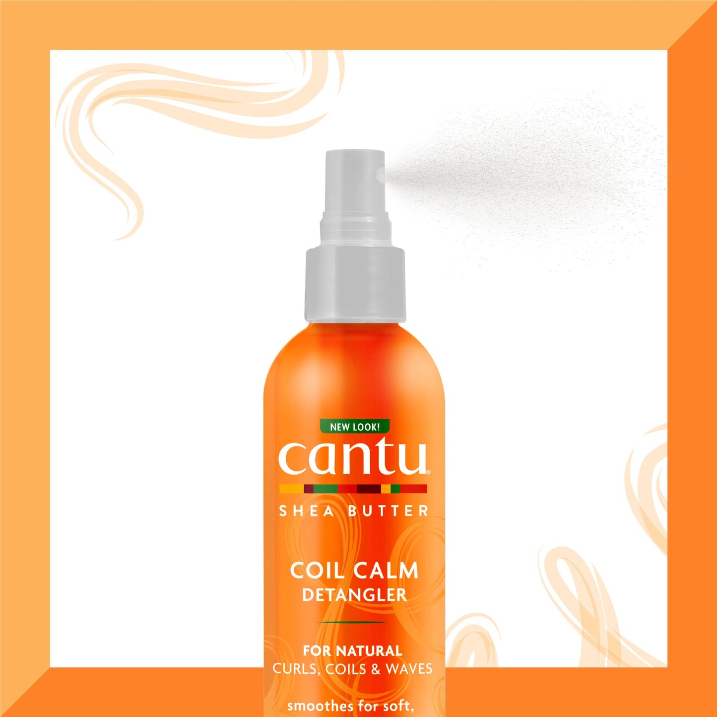 Cantu Coil Calm Detangler with Shea Butter for Natural Hair, 8 fl oz