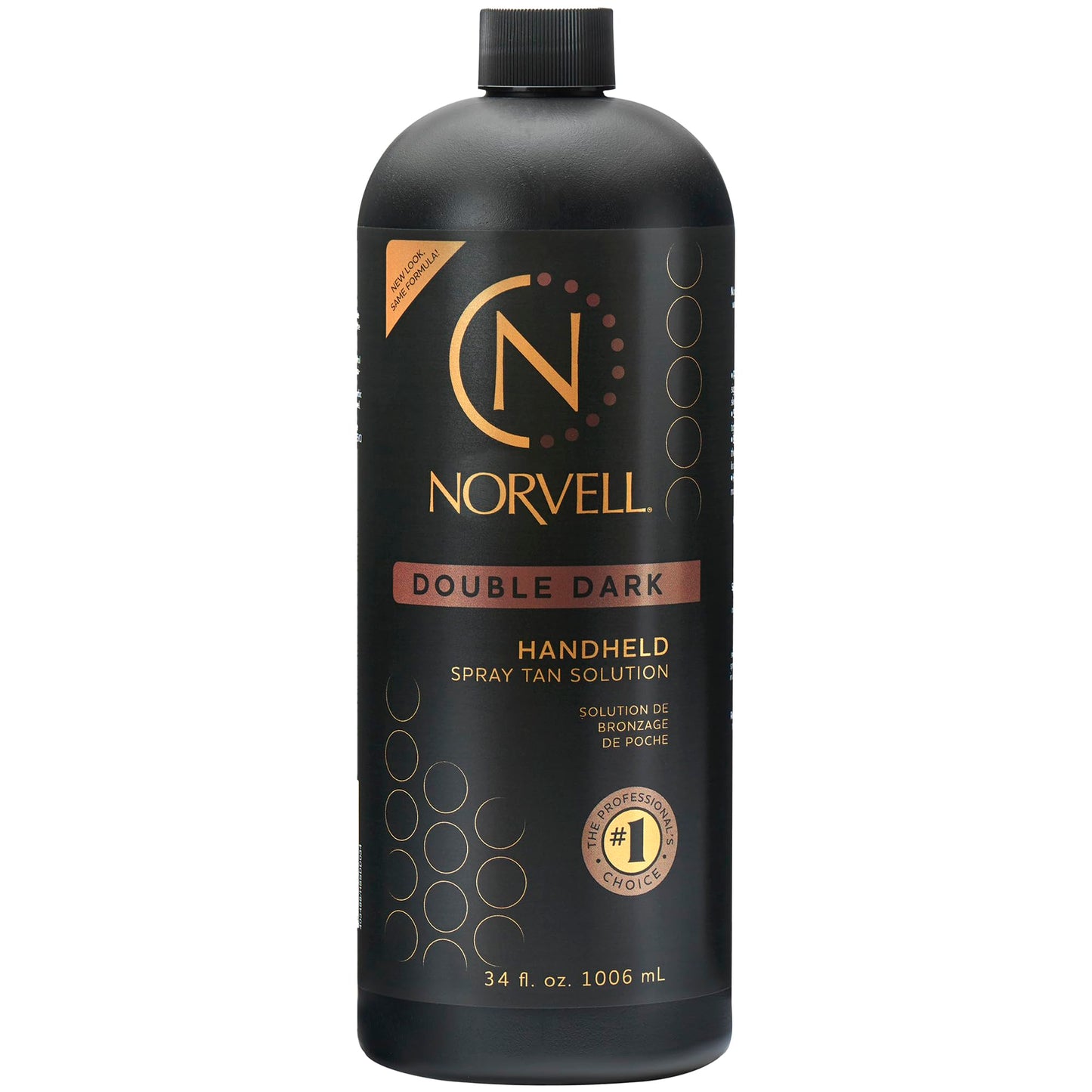 Norvell Double Dark Spray Tan Solution 34 fl oz – Professional Sunless Tanning, Deep Rich Bronze, Streak-Free, Fast-Drying, Long-Lasting